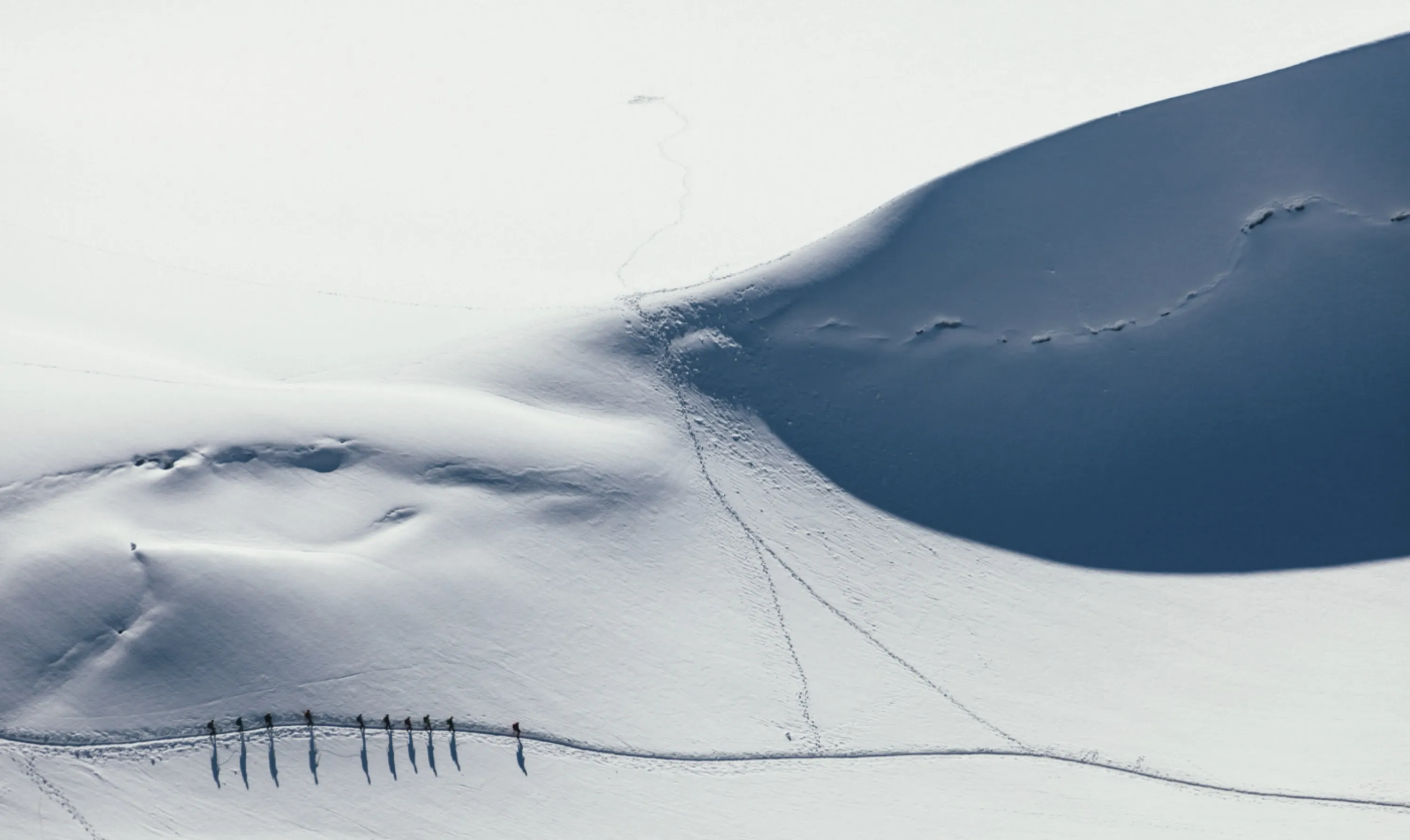 Hiking in Mountain Snow