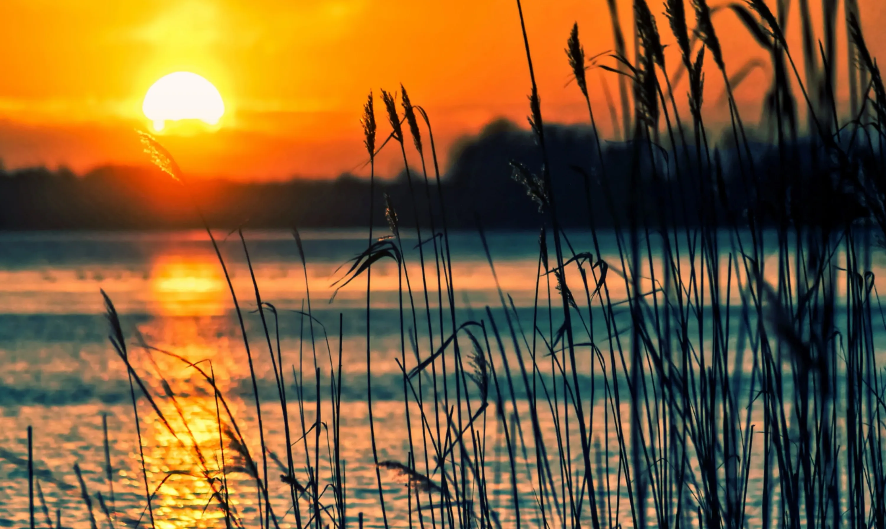 Sunset Over Lake