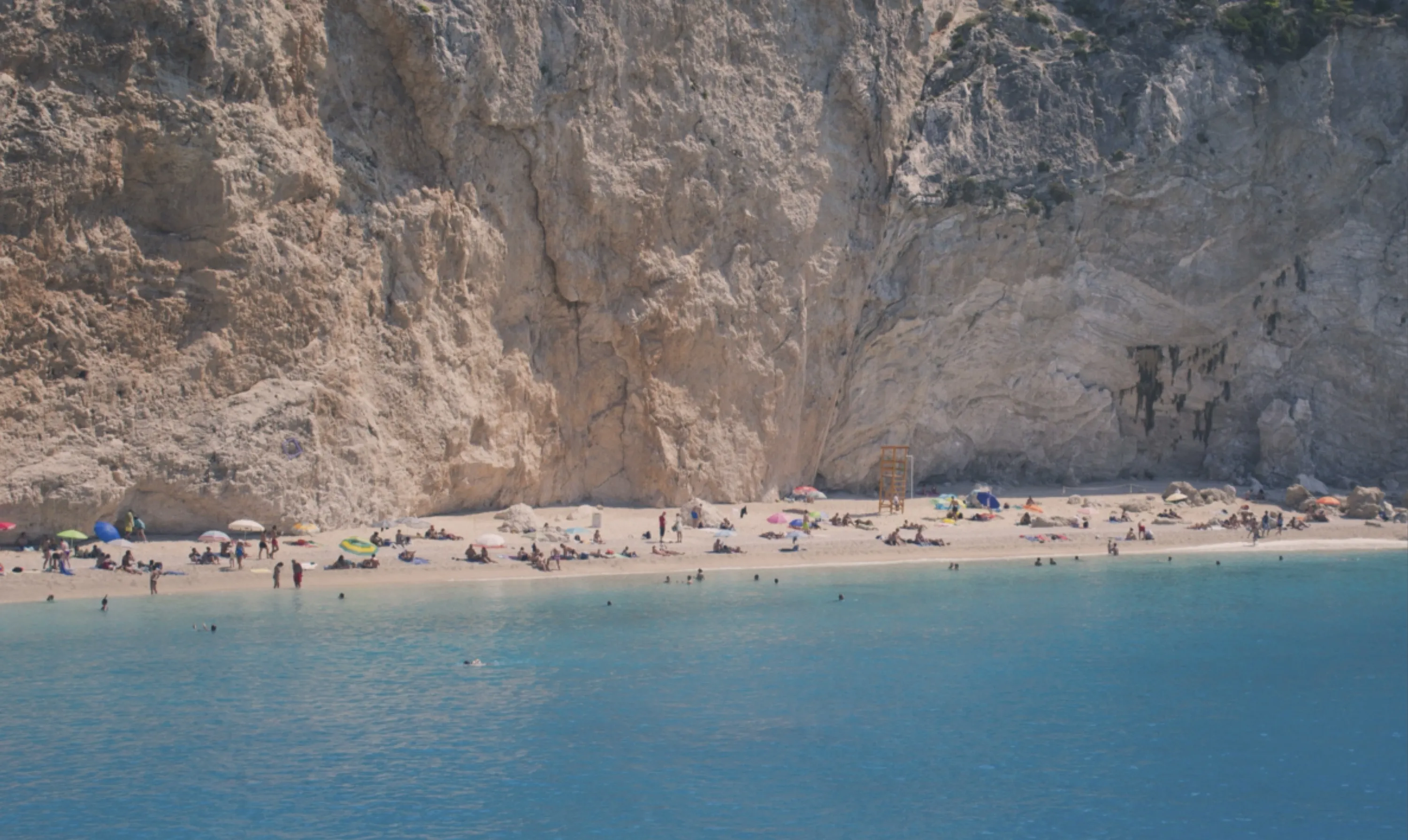 Sheer Cliff and Narrow Beach