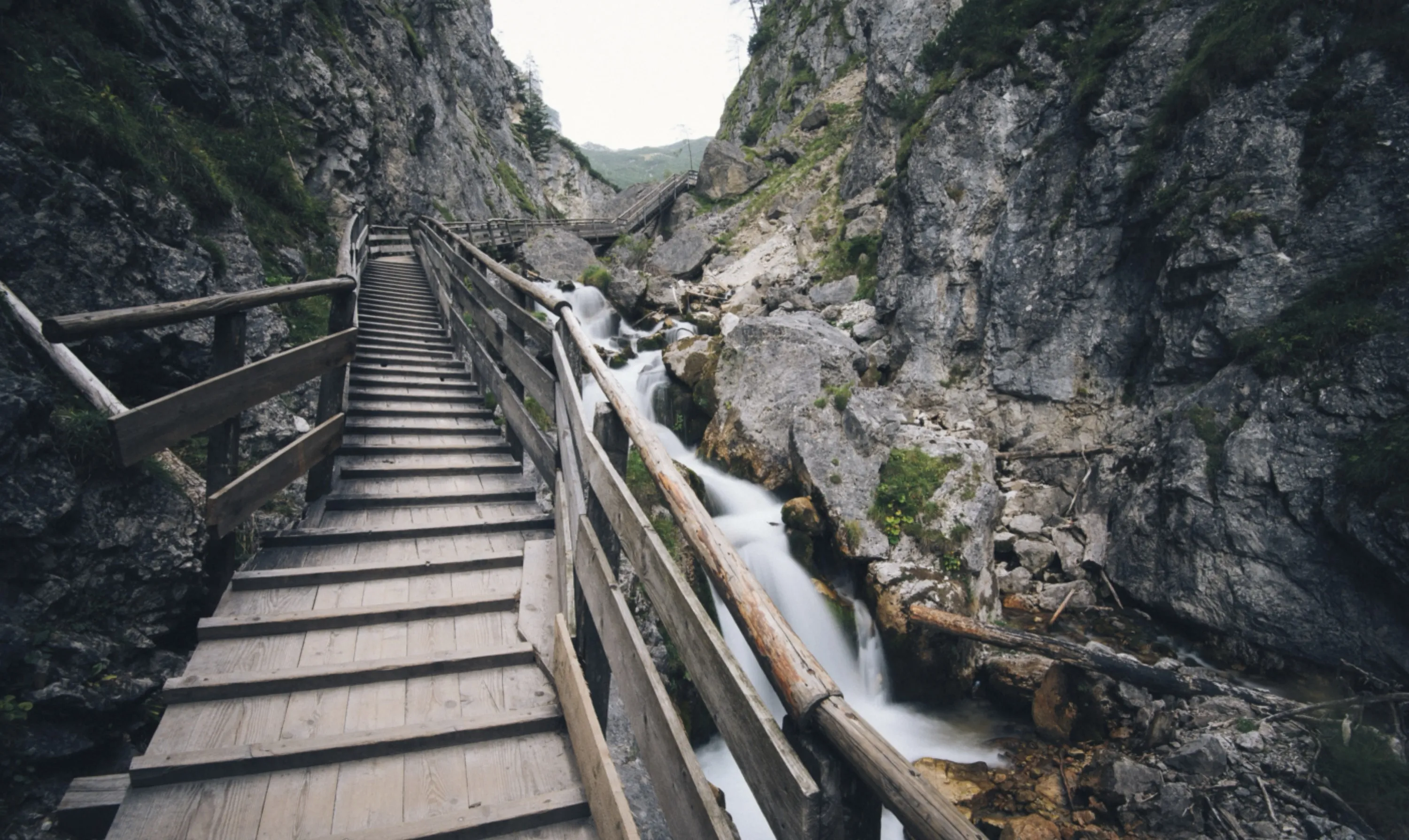 Foot Bridge in Mountains