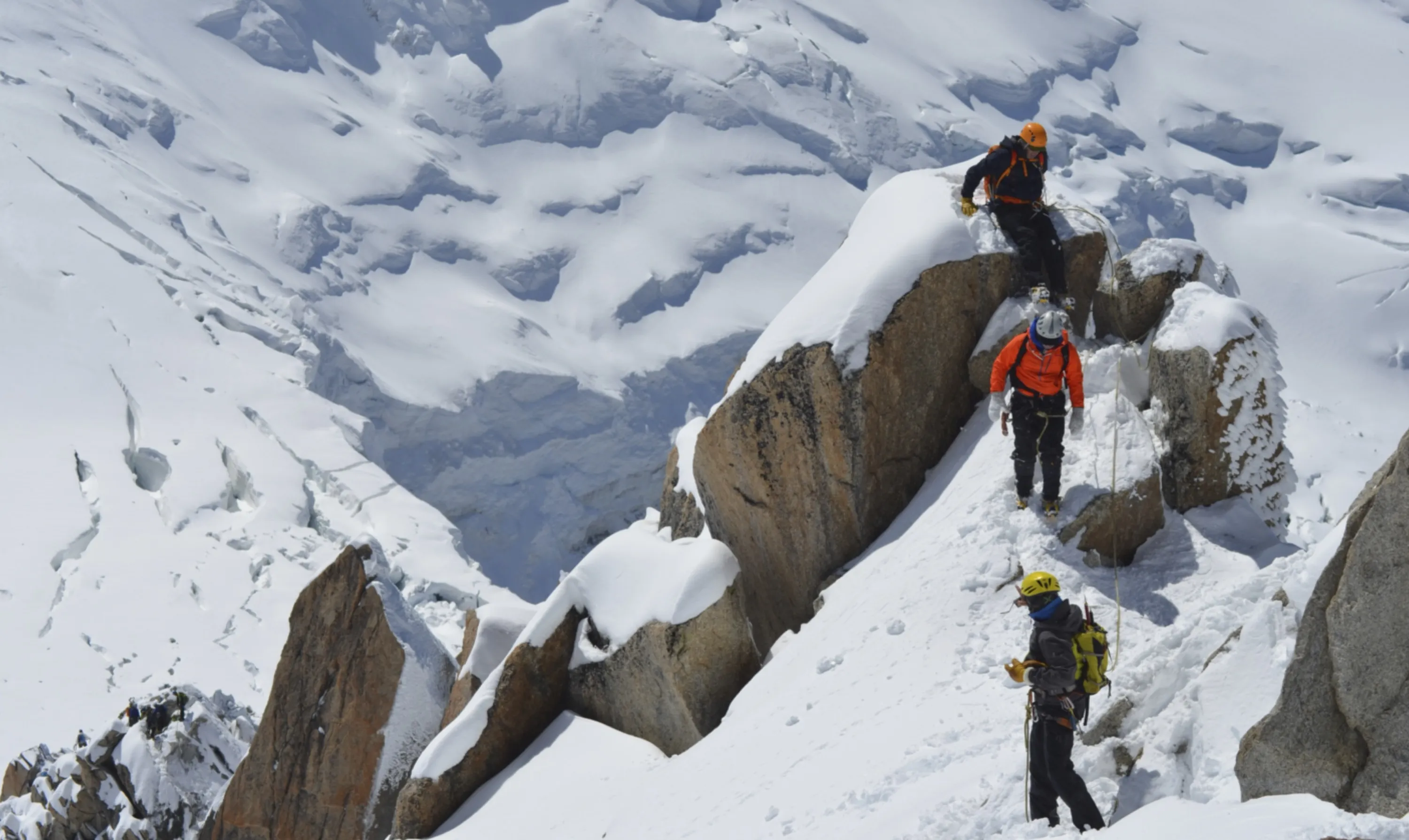 Mountain Climbing in Winter