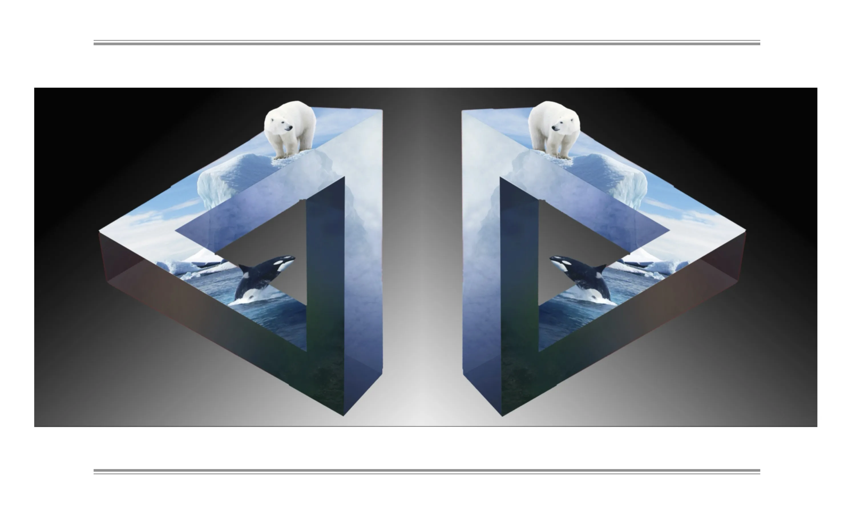 Two Polar Bears, Orcas, and Penrose Tribars