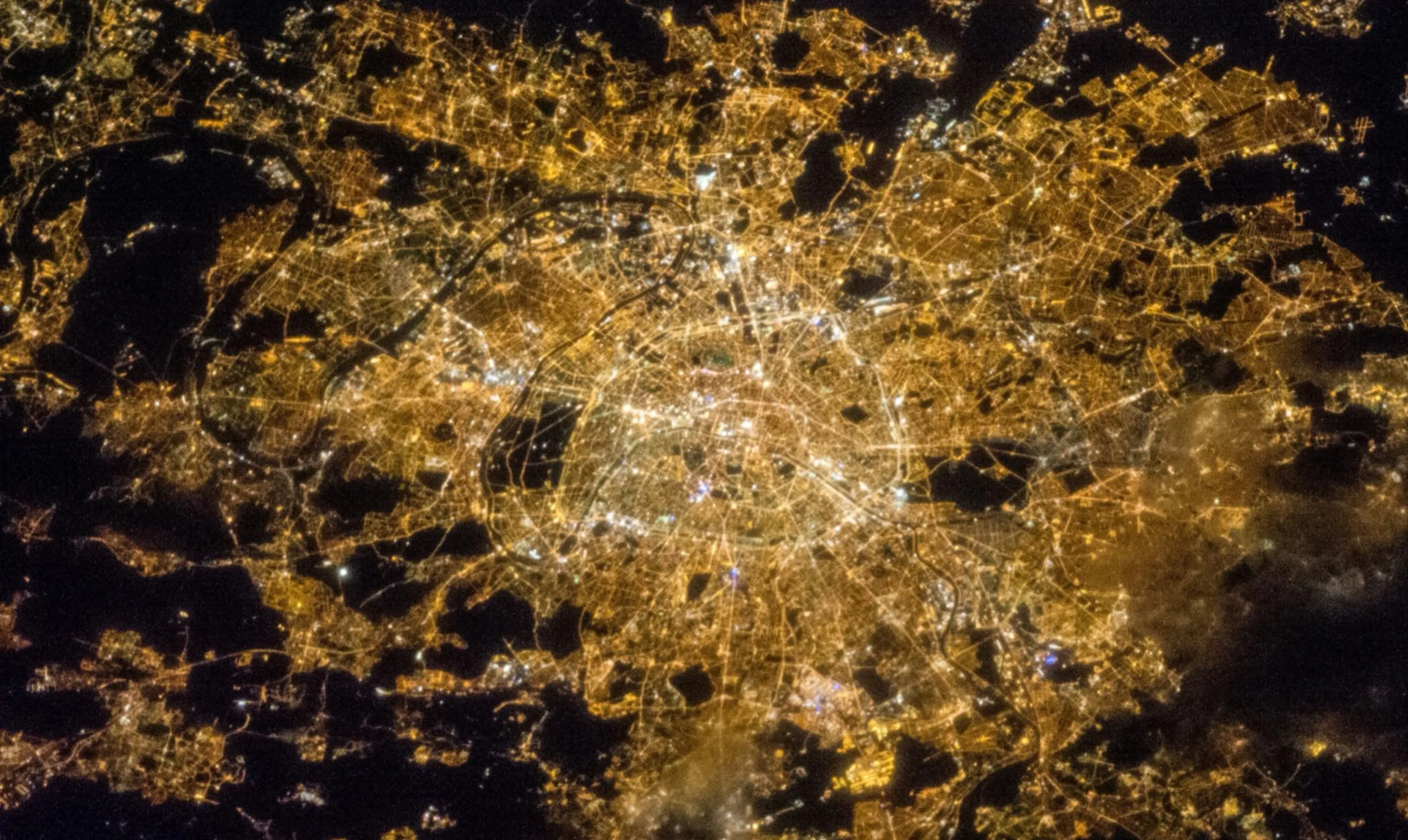 Paris at Night as seen from Space
