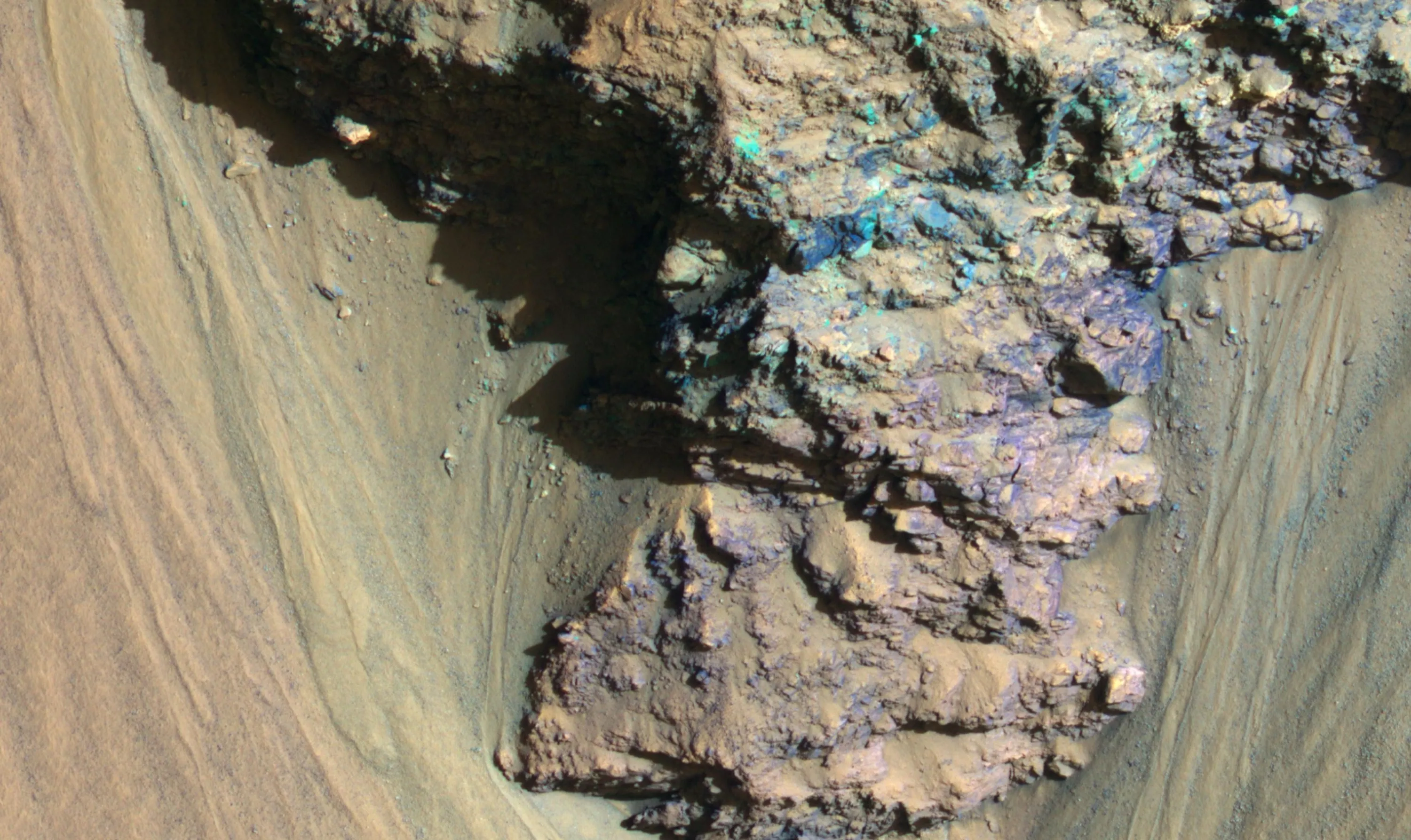 Canyon Bedrock on Mars